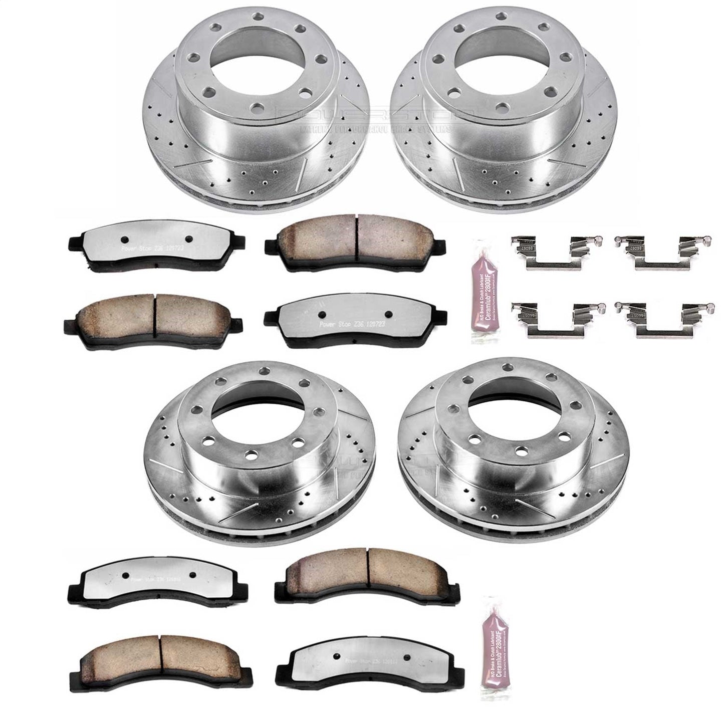PowerStop Front & Rear Z36 Truck & Tow Brake Kit | Ford F-350 Super Duty (99) (K1886-36)