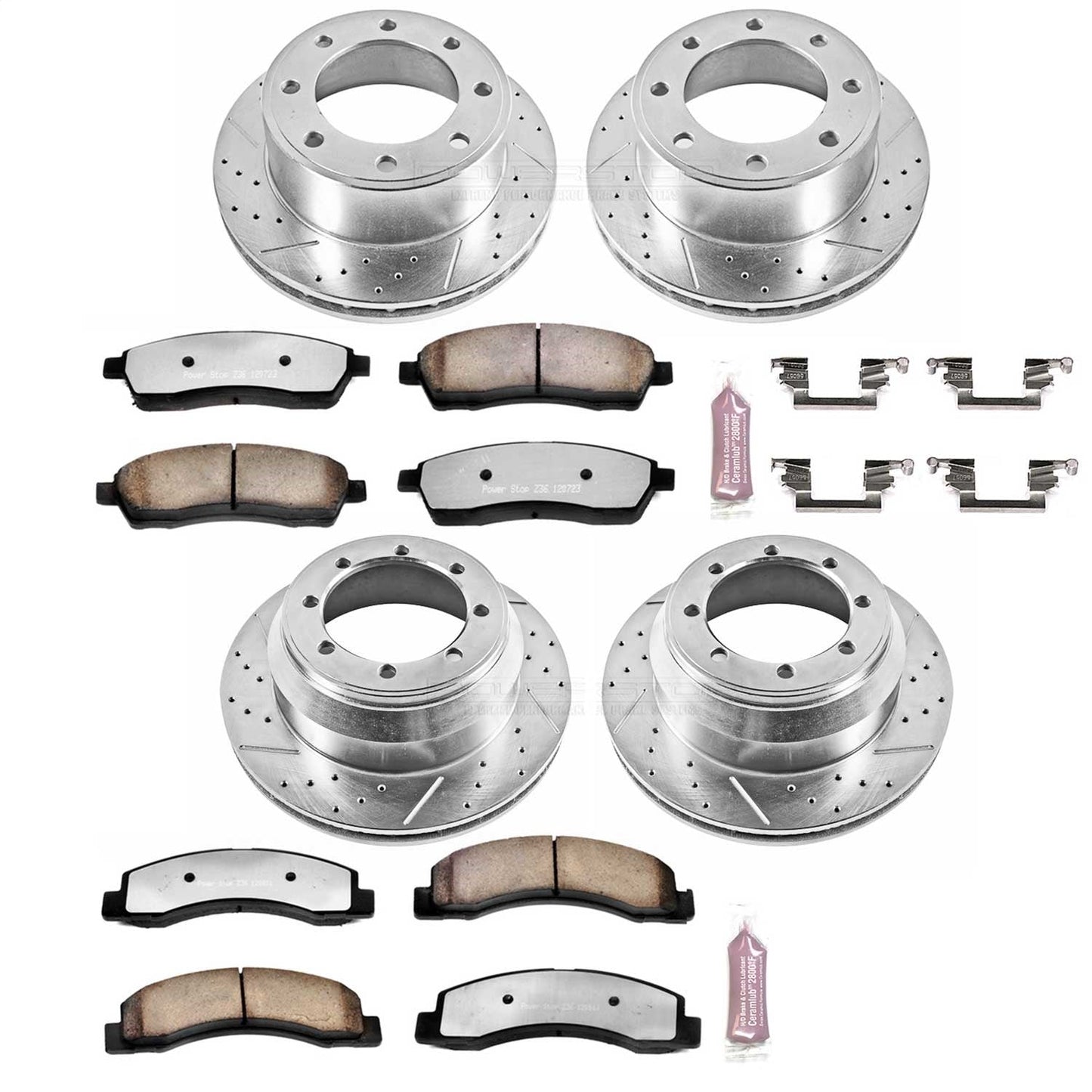 PowerStop Front & Rear Z36 Truck & Tow Brake Kit | Ford F-250 Super Duty (99) (K1887-36)