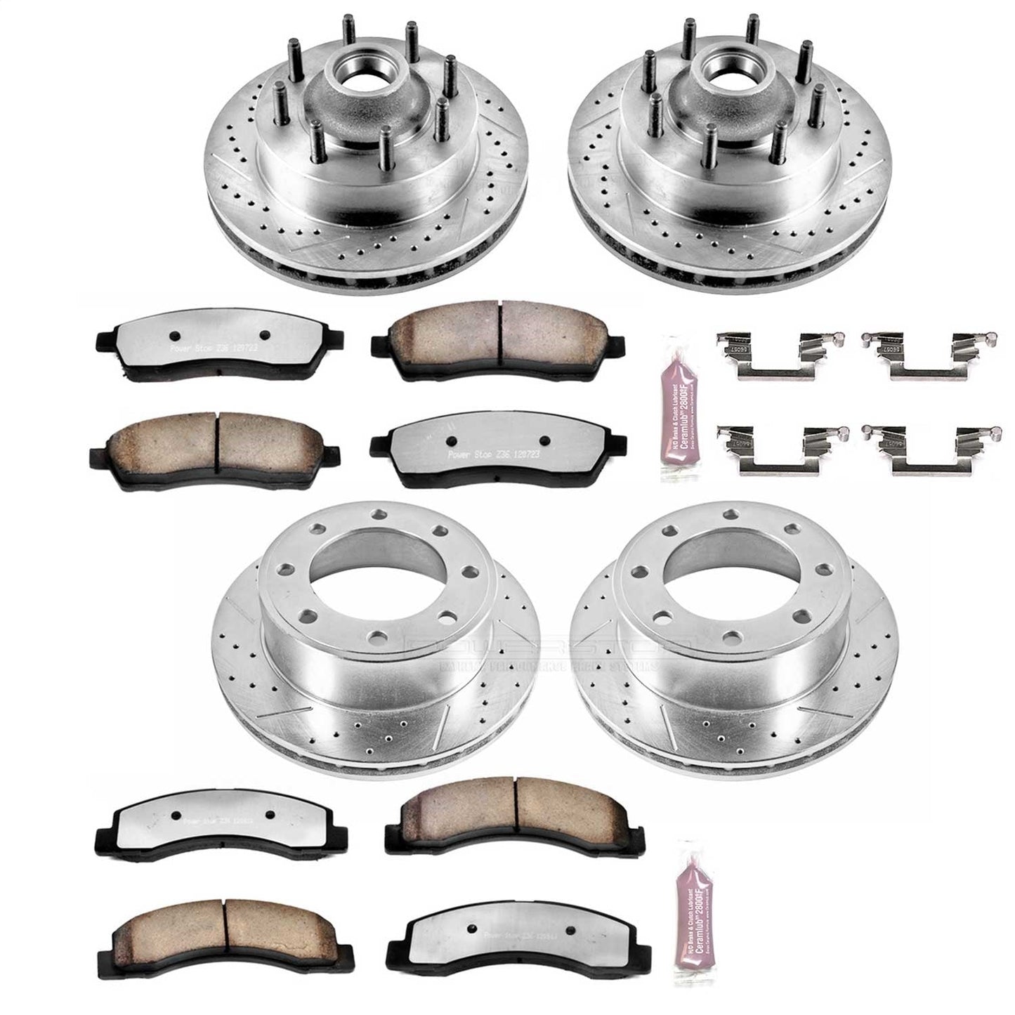 PowerStop Front & Rear Z36 Truck & Tow Brake Kit | Ford F-250 Super Duty (99-01) (K1892-36)