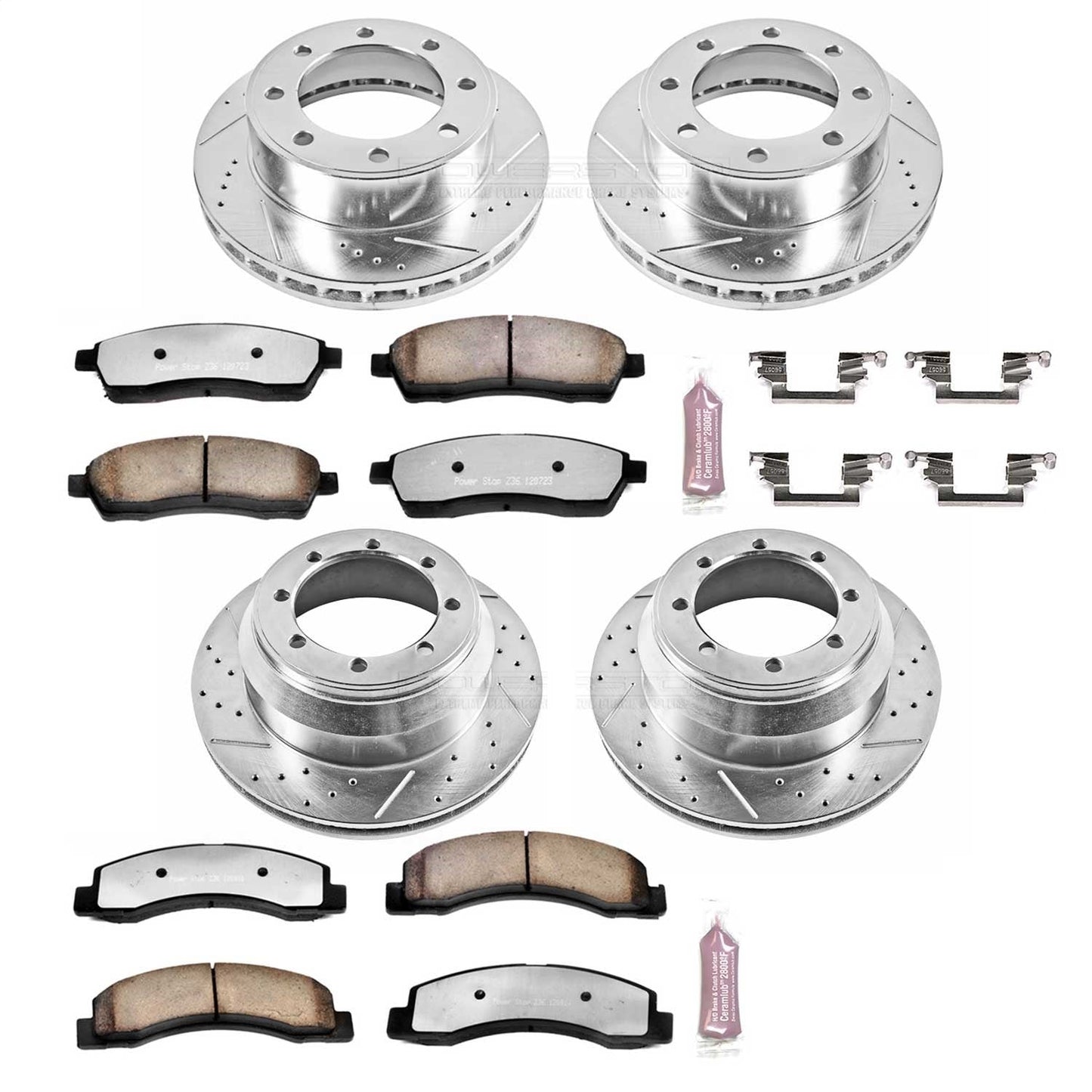 PowerStop Front & Rear Z36 Truck & Tow Brake Kit | Ford F-350 Super Duty (99-04) (K1907-36)
