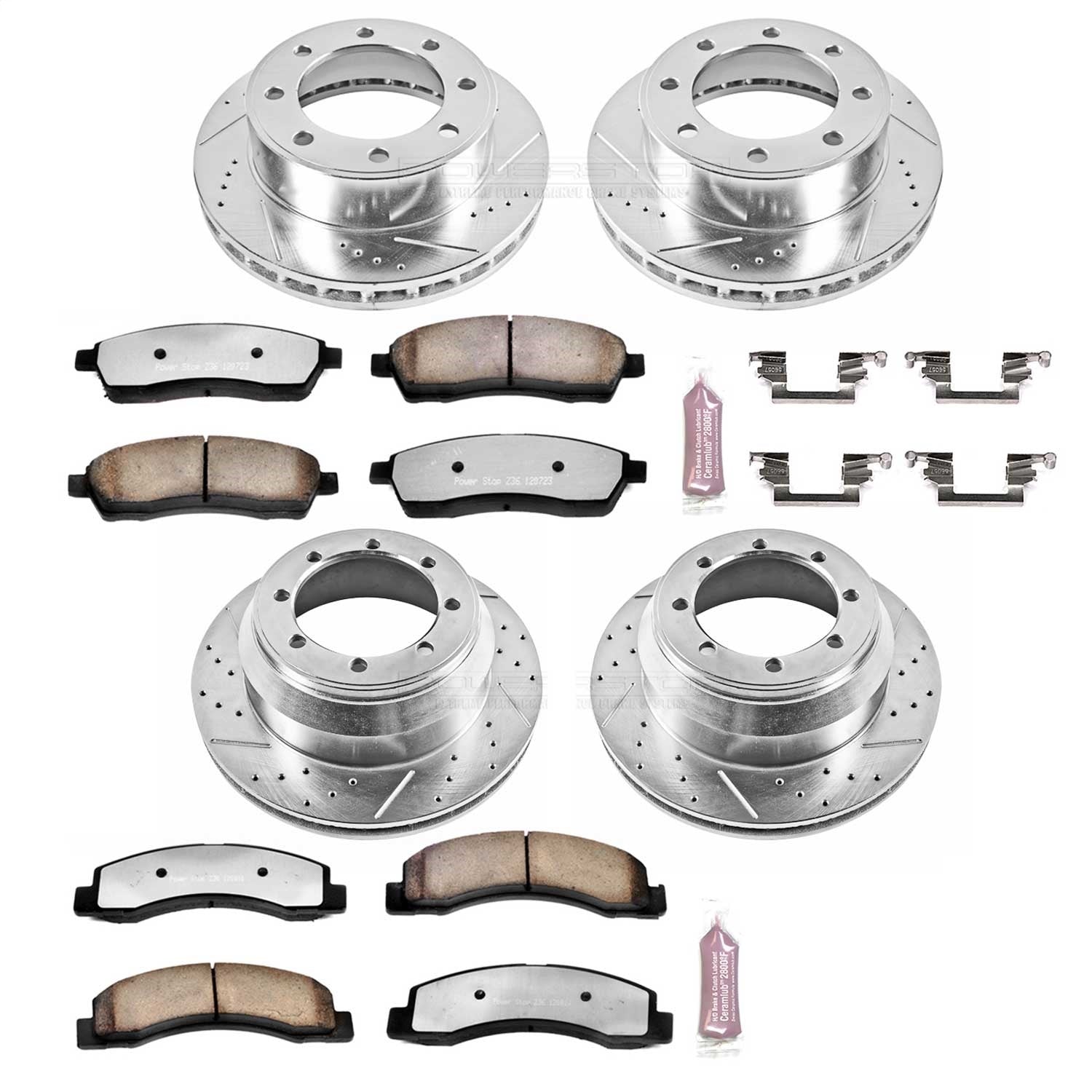 PowerStop Front & Rear Z36 Truck & Tow Brake Kit | Ford F-350 Super Duty (99-04) (K1907-36)