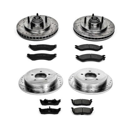 PowerStop Front & Rear Z23 Evolution Sport Brake Kit | Ford Expedition (00-02) (K1919)
