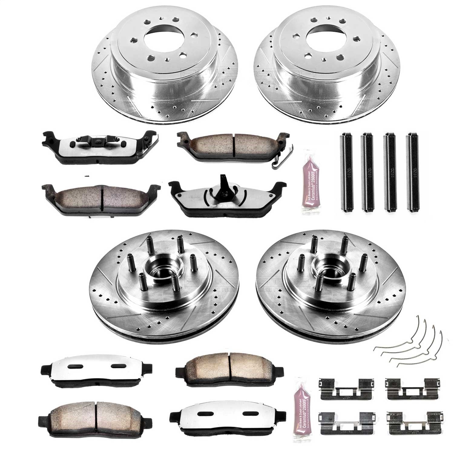 PowerStop Front and Rear Z36 Truck & Tow Brake Kit | Lincoln Mark LT (06-08) (K1940-36)