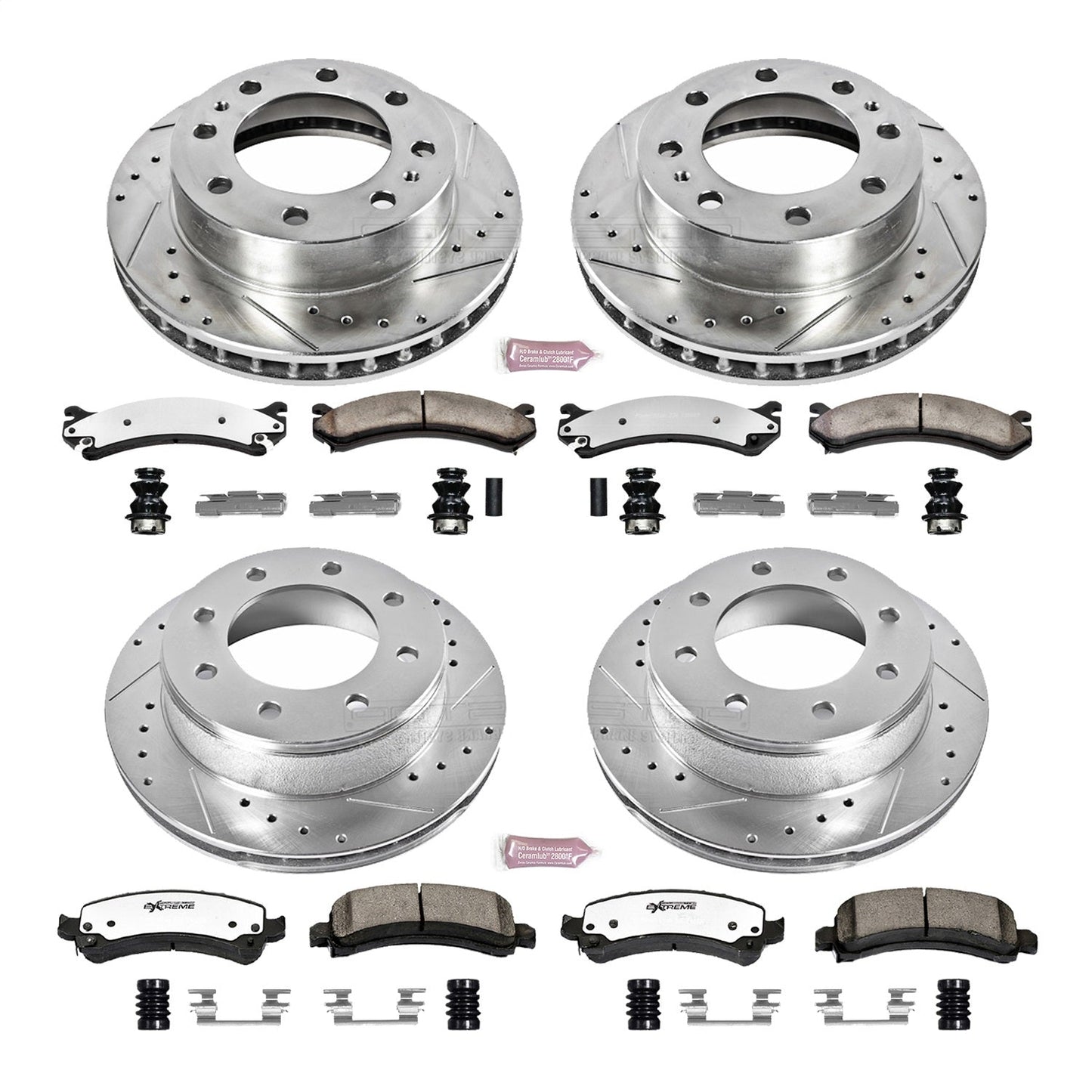 PowerStop Front & Rear Z36 Truck & Tow Brake Kit | Chevrolet Express 2500 (03-17) (K2025-36)