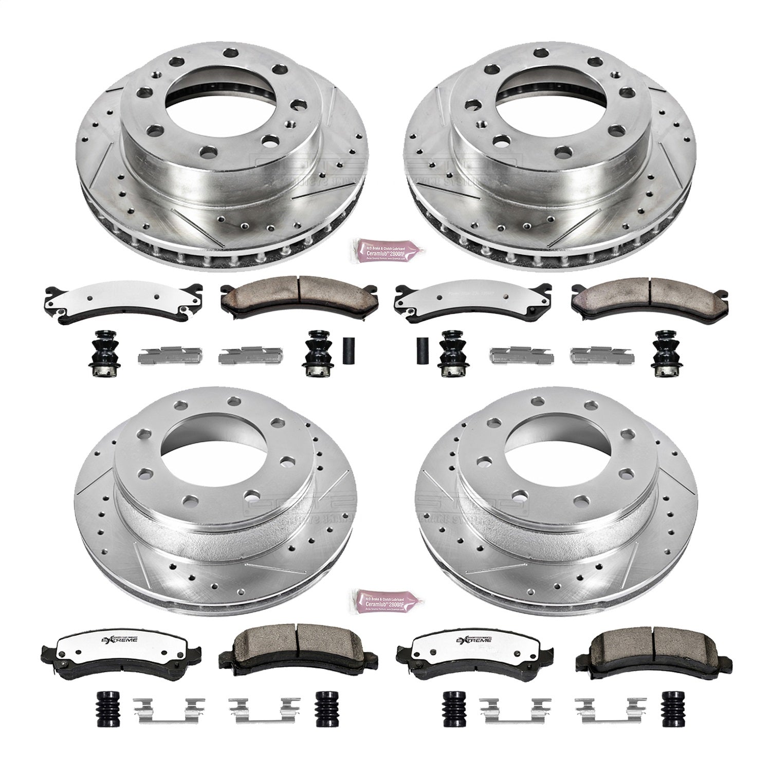 PowerStop Front & Rear Z36 Truck & Tow Brake Kit | Chevrolet Express 2500 (03-17) (K2025-36)