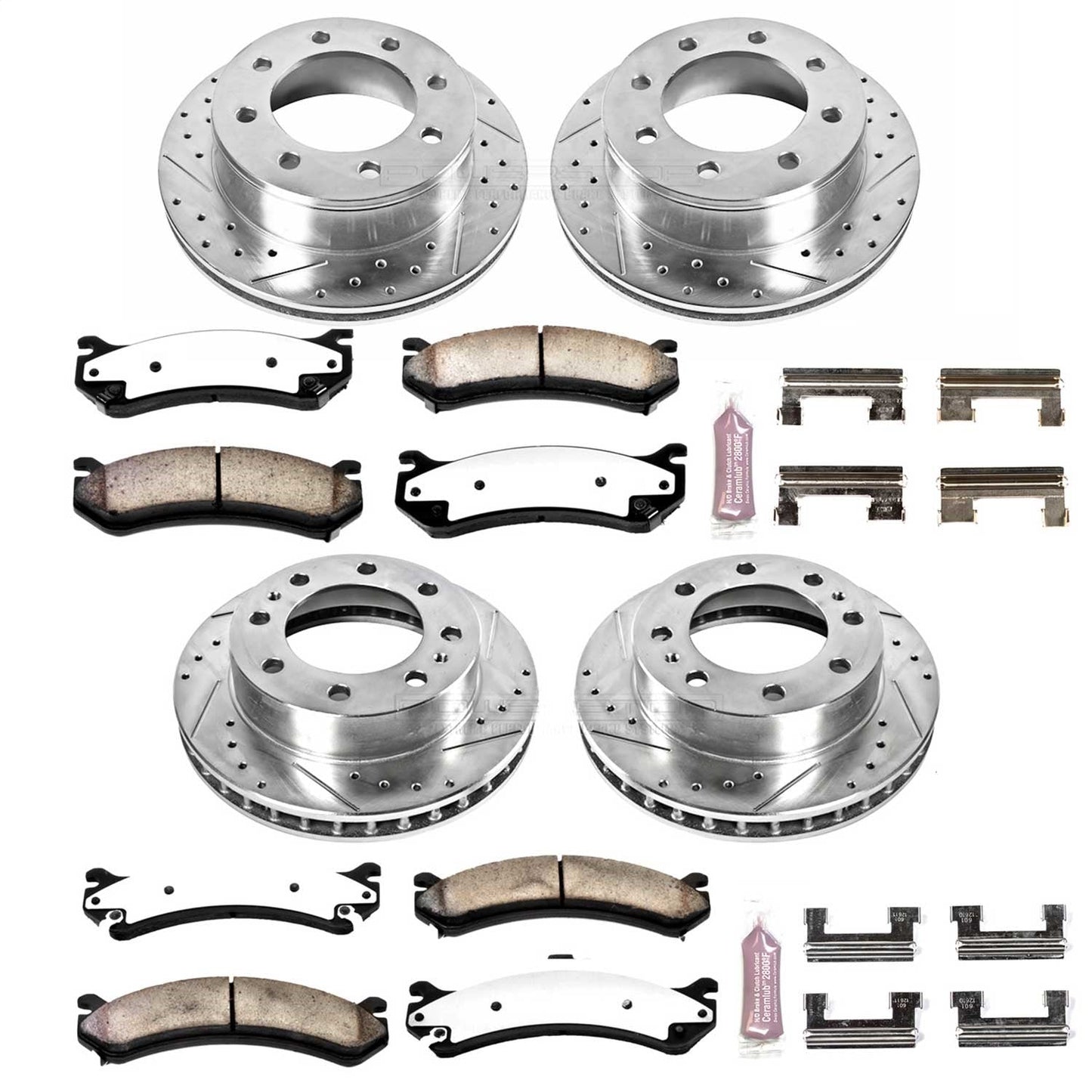 PowerStop Front & Rear Z36 Truck & Tow Brake Kit | Chevrolet Avalanche 2500 (02-06) (K2027-36)