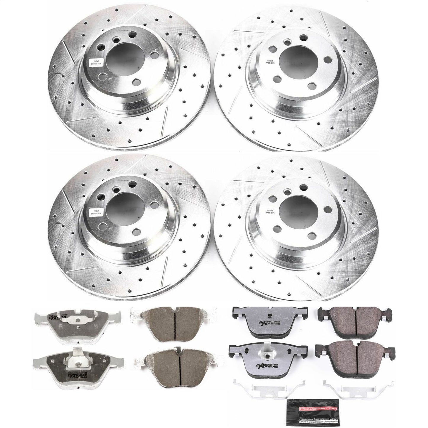 PowerStop Front & Rear Z26 Street Warrior Brake Kit | BMW 745i (02-05) (K2056-26)