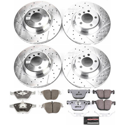 PowerStop Front & Rear Z26 Street Warrior Brake Kit | BMW 745i (02-05) (K2056-26)