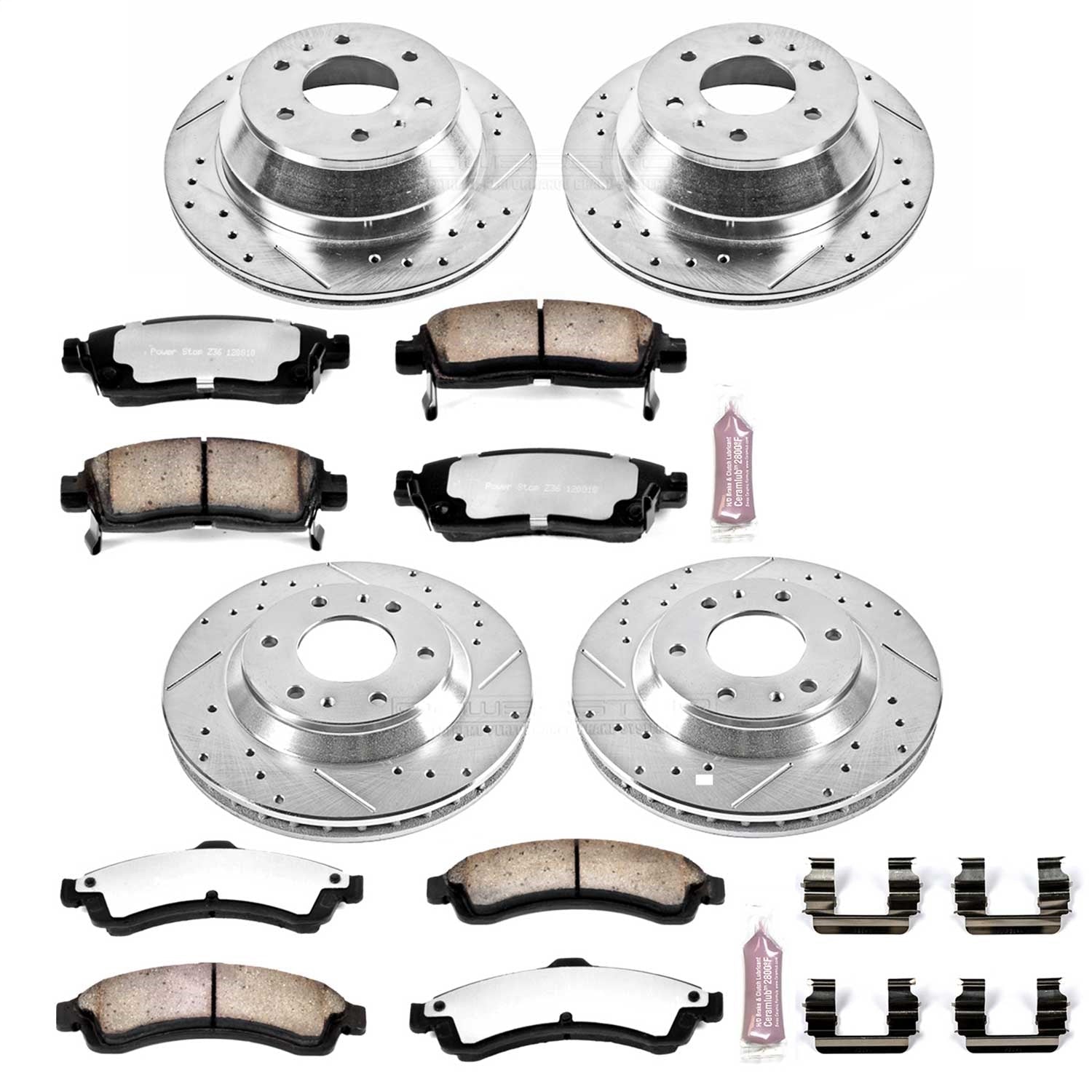 PowerStop Front & Rear Z36 Truck & Tow Brake Kit | Buick Rainier (04-05) (K2058-36)