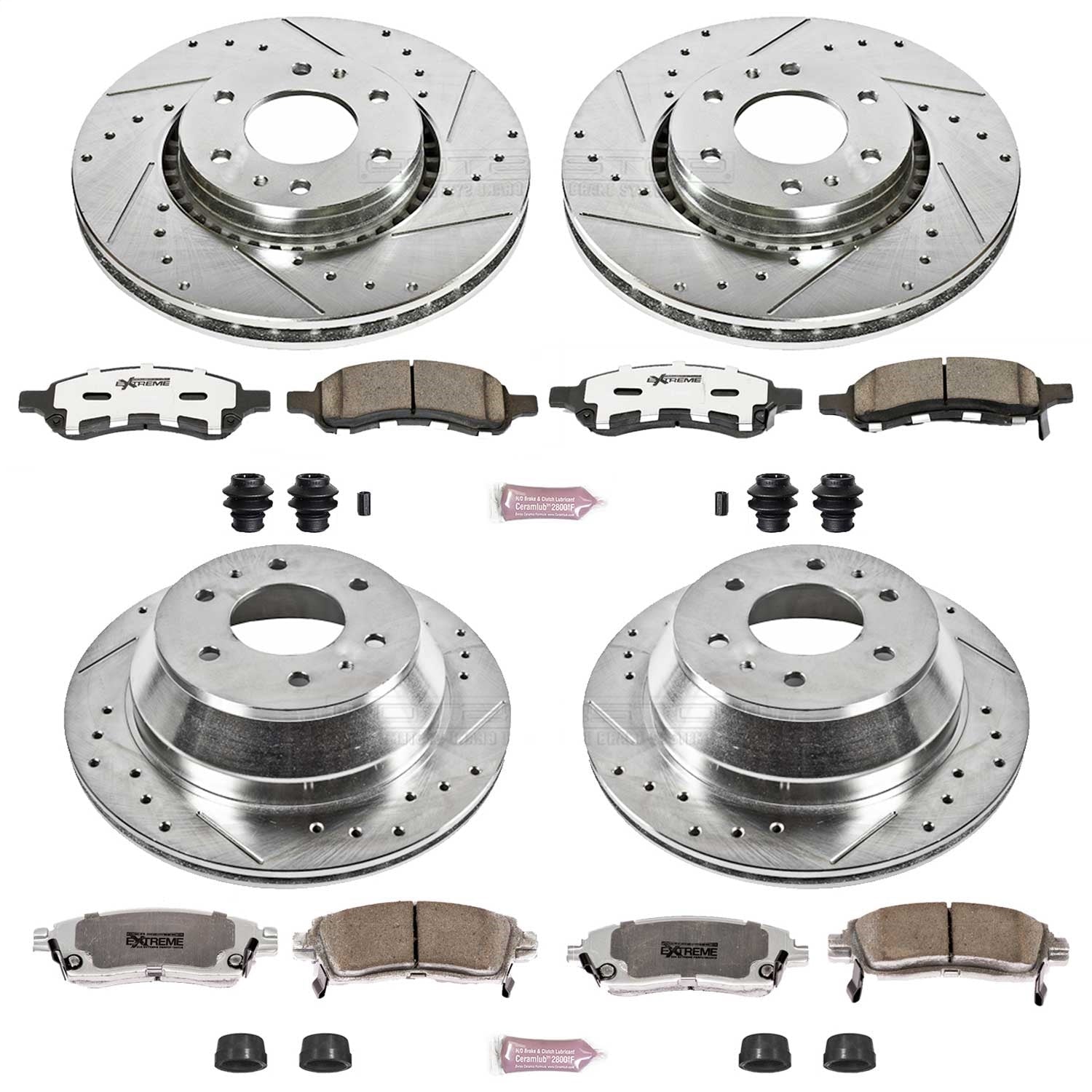 PowerStop Front & Rear Z26 Street Warrior Brake Kit | Buick Rainier (06-07) (K2060-26)