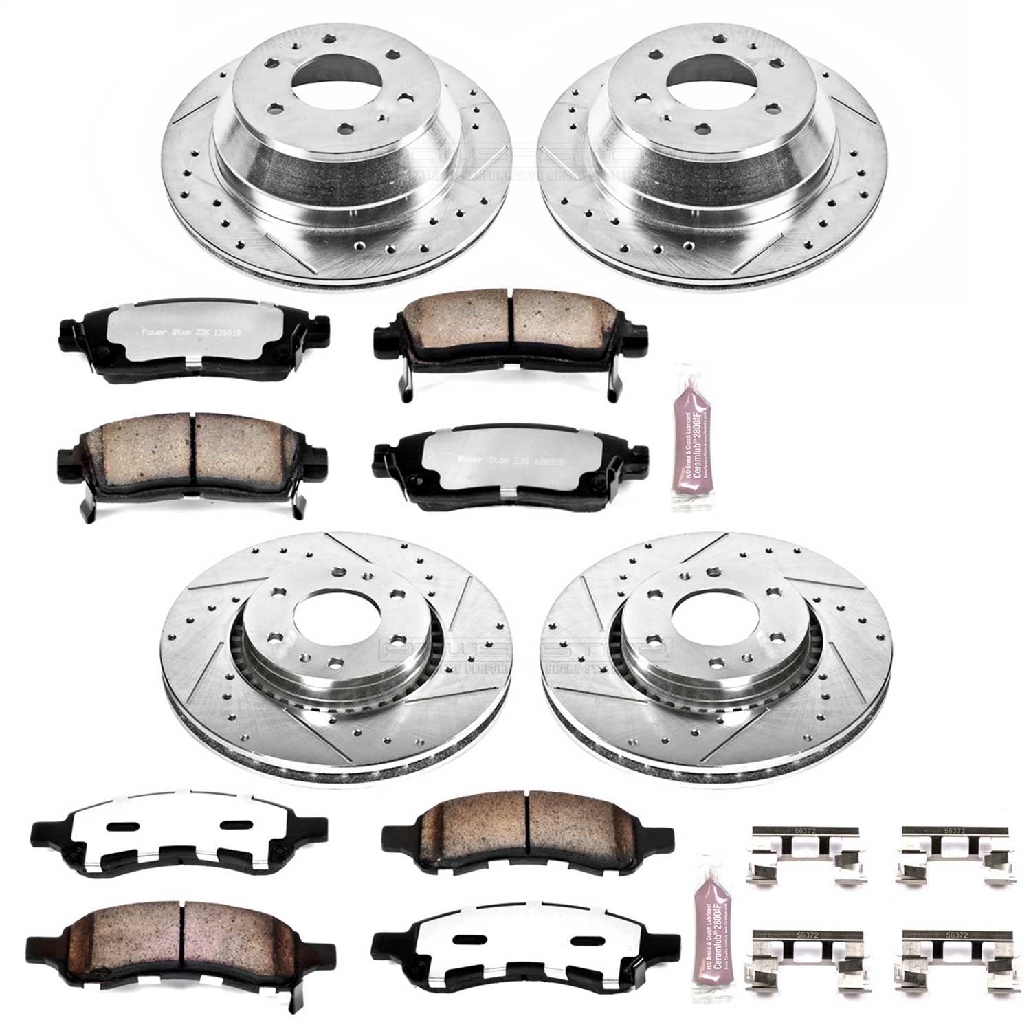 PowerStop Front & Rear Z36 Truck & Tow Brake Kit | Buick Rainier (06-07) (K2060-36)