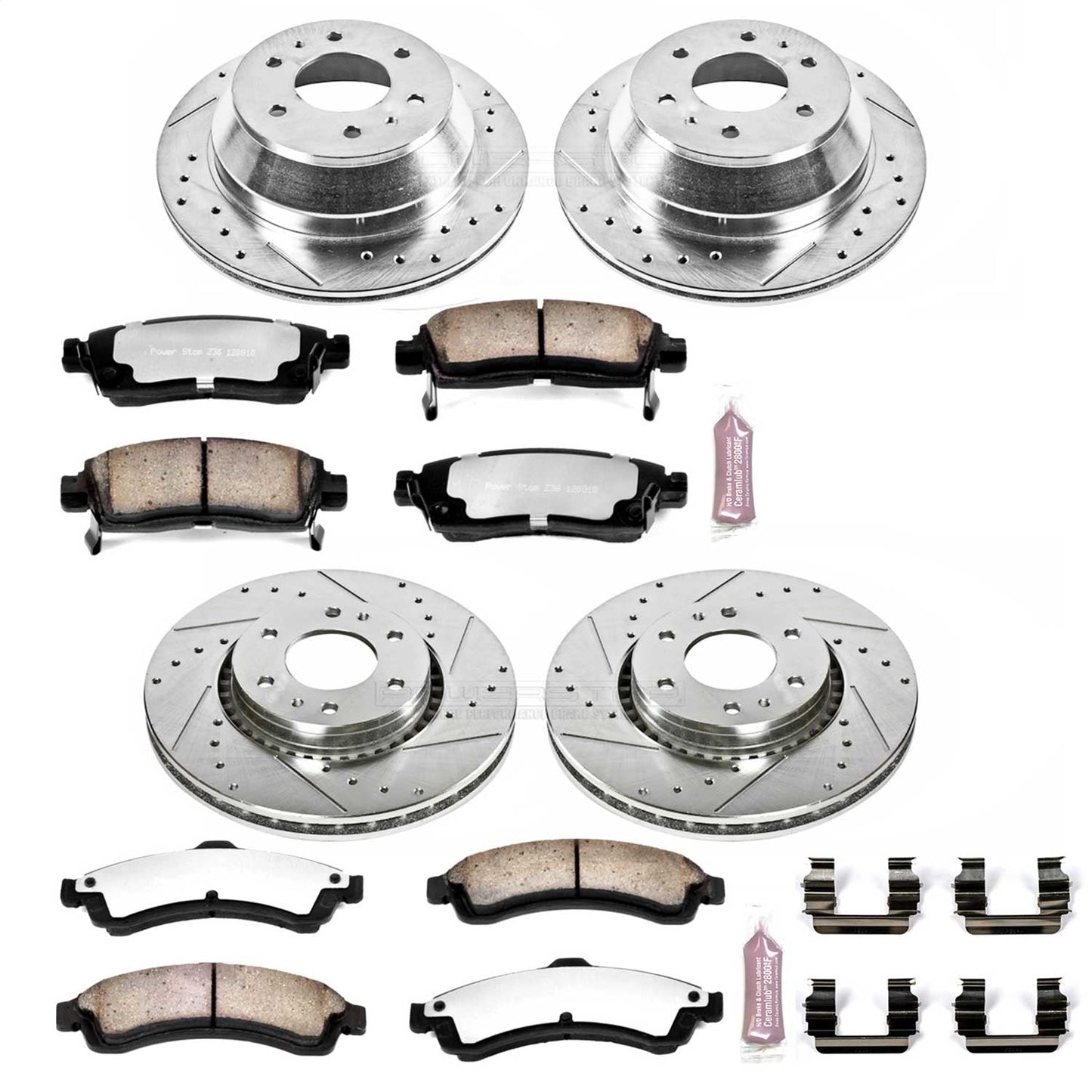 PowerStop Front & Rear Z36 Truck & Tow Brake Kit | Buick Rainier (04-05) (K2062-36)
