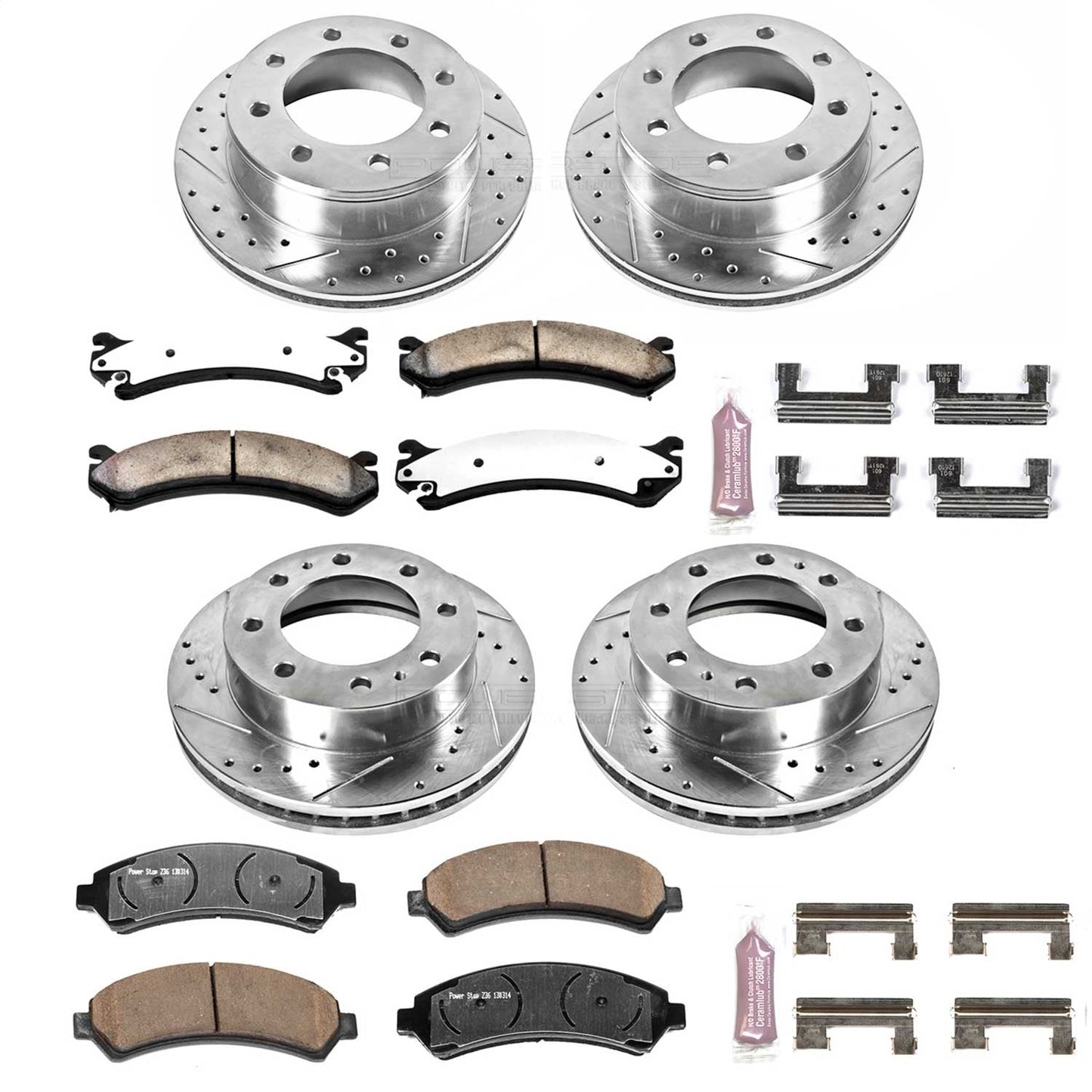PowerStop Front & Rear Z36 Truck & Tow Brake Kit | Chevrolet Avalanche 2500 (02-04) (K2073-36)