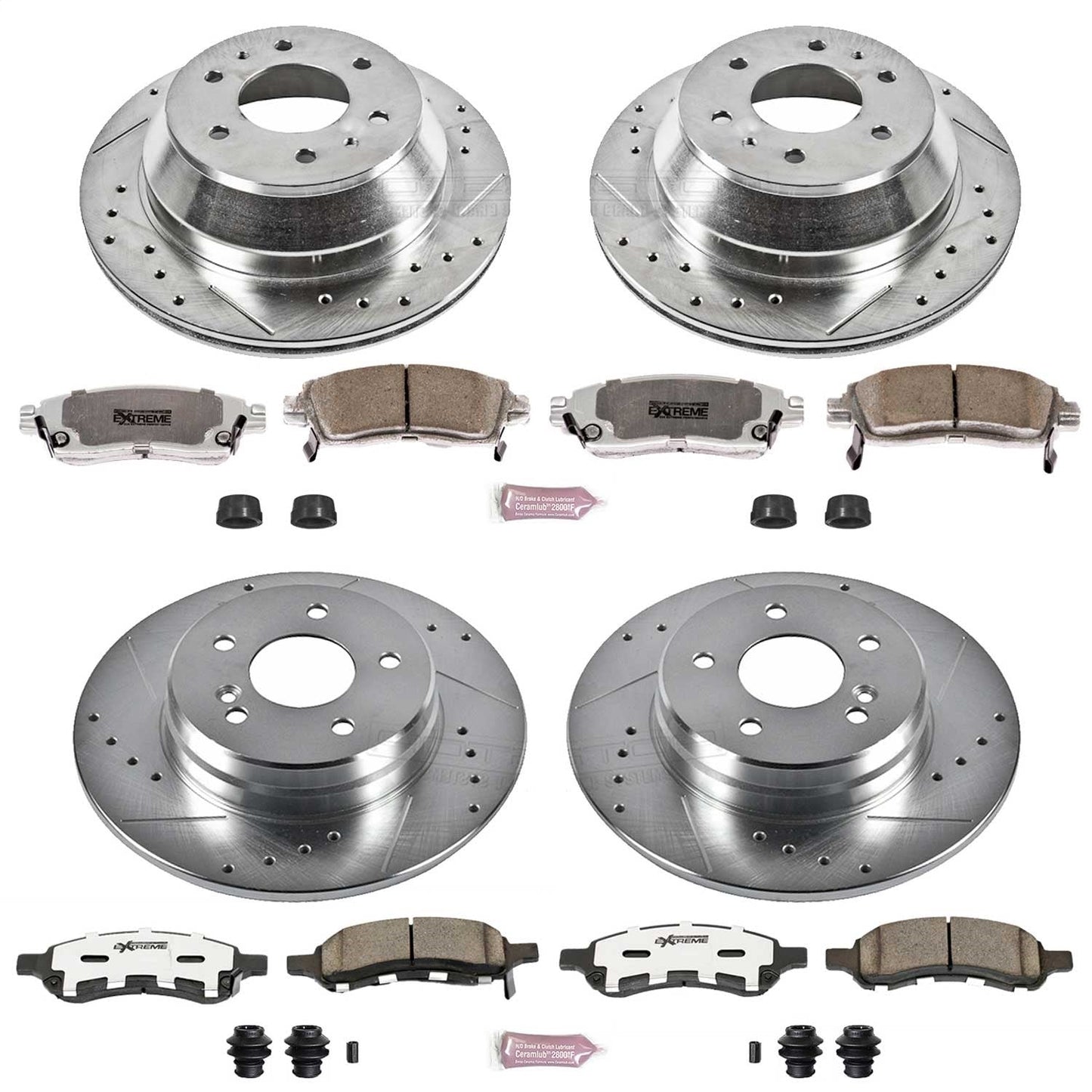 PowerStop Front & Rear Z26 Street Warrior Brake Kit | Buick Rainier (06-07) (K2085-26)