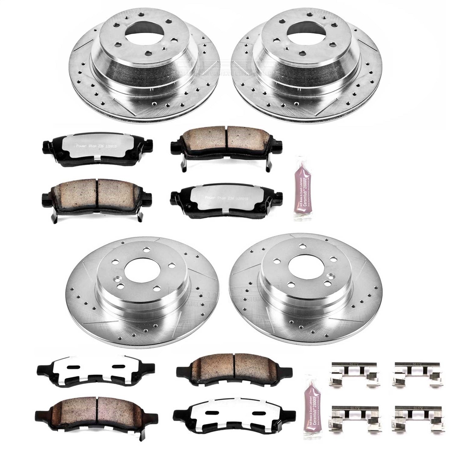 PowerStop Front & Rear Z36 Truck & Tow Brake Kit | Buick Rainier (06-07) (K2085-36)