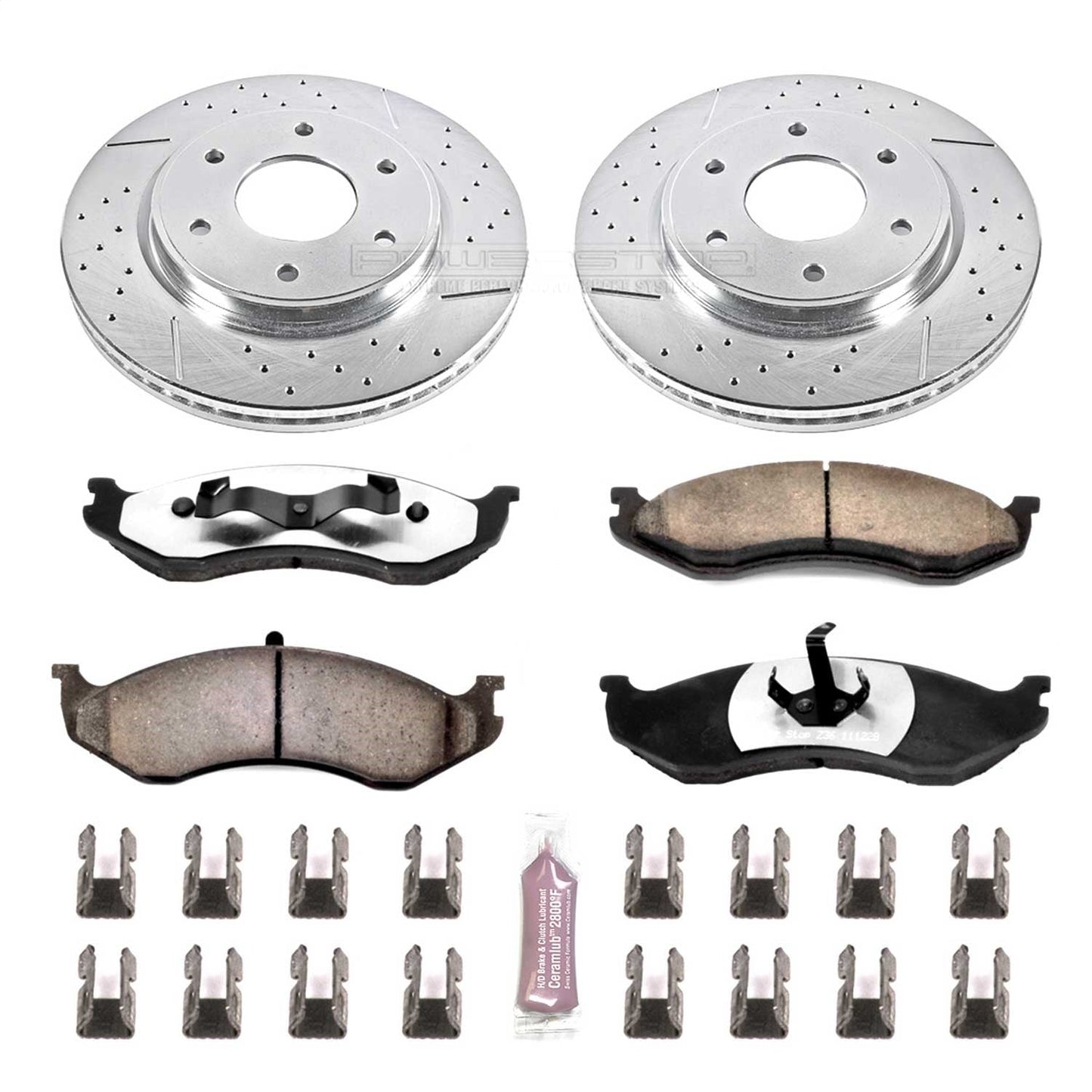 PowerStop Front Z36 Truck & Tow Brake Kit | Jeep Cherokee (90-99) (K2119-36)