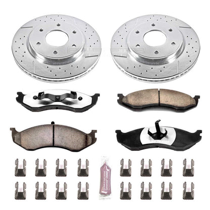 PowerStop Front Z36 Truck & Tow Brake Kit | Jeep Cherokee (90-99) (K2119-36)
