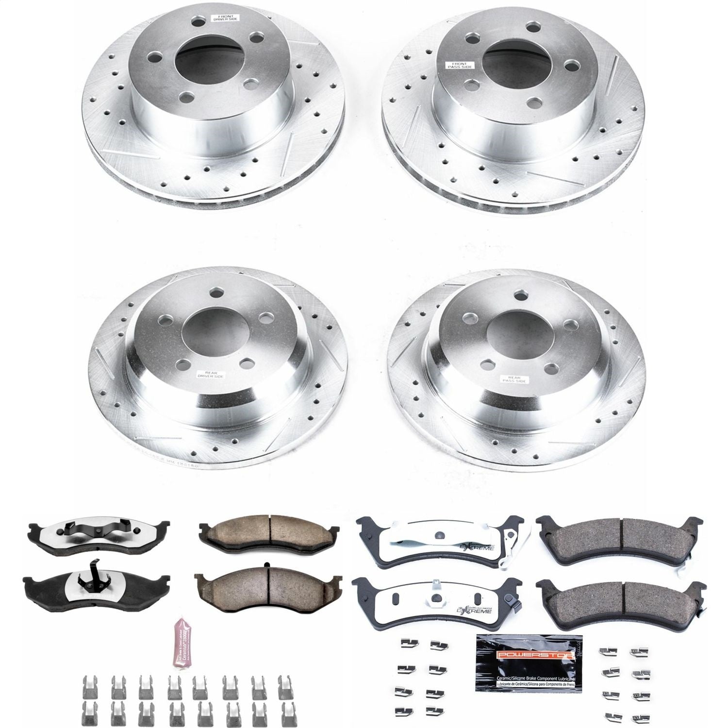 PowerStop Front & Rear Z36 Truck & Tow Brake Kit | Jeep Grand Cherokee (93-98) (K2121-36)