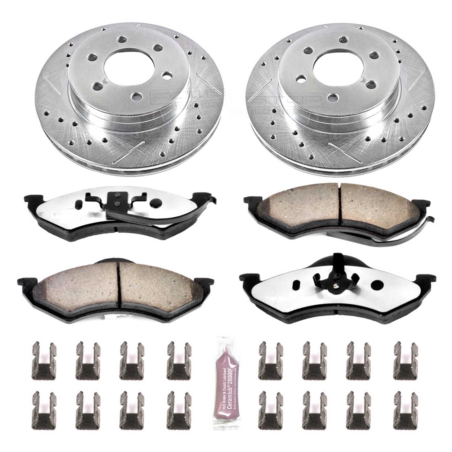 PowerStop Front Z36 Truck & Tow Brake Kit | Dodge Dakota (99) (K2138-36)
