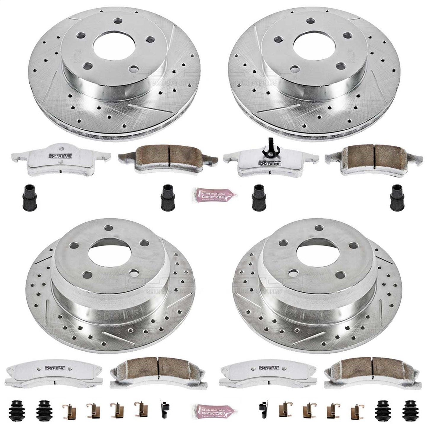 PowerStop Front & Rear Z26 Street Warrior Brake Kit | Jeep Grand Cherokee (99-02) (K2148-26)