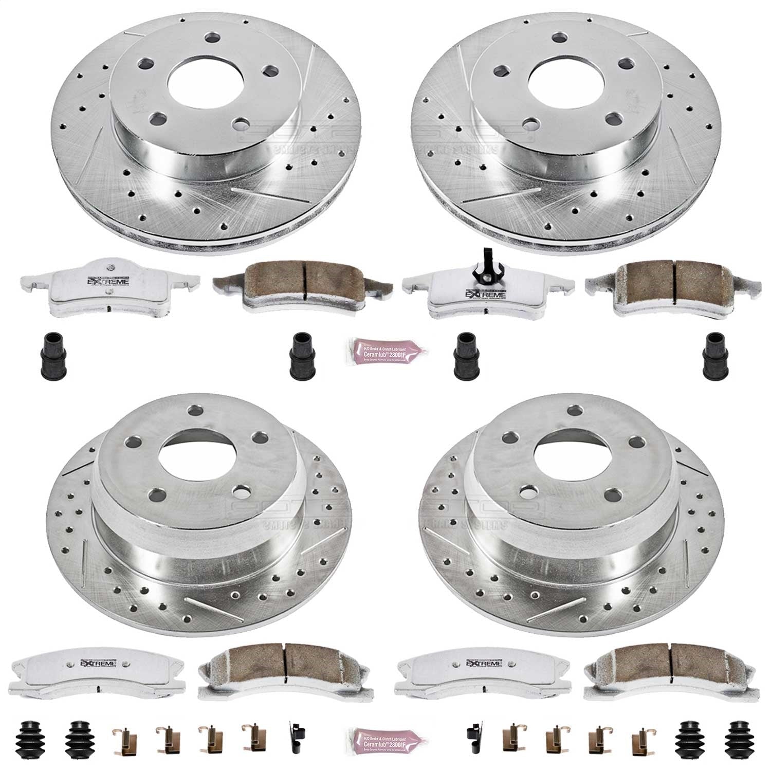 PowerStop Front & Rear Z26 Street Warrior Brake Kit | Jeep Grand Cherokee (99-02) (K2148-26)