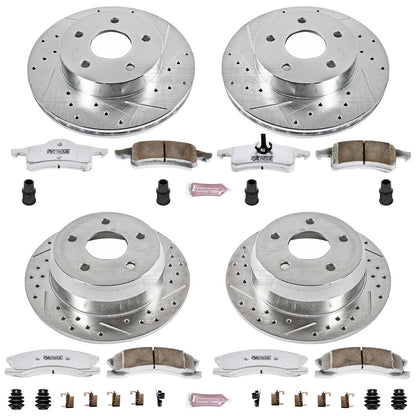 PowerStop Front & Rear Z26 Street Warrior Brake Kit | Jeep Grand Cherokee (99-02) (K2148-26)