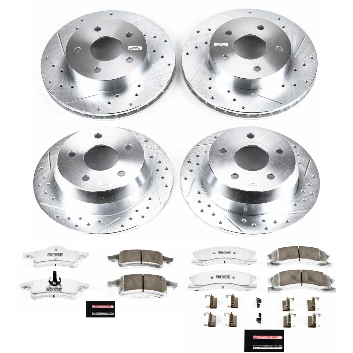 PowerStop Front & Rear Z26 Street Warrior Brake Kit | Jeep Grand Cherokee (99-04) (K2150-26)