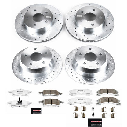 PowerStop Front & Rear Z26 Street Warrior Brake Kit | Jeep Grand Cherokee (99-04) (K2150-26)
