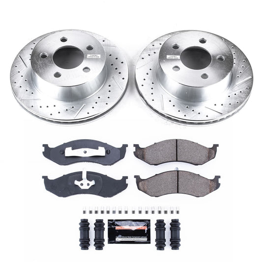 PowerStop Front Z23 Evolution Sport Brake Kit | Jeep Cherokee (99-01) (K2152)