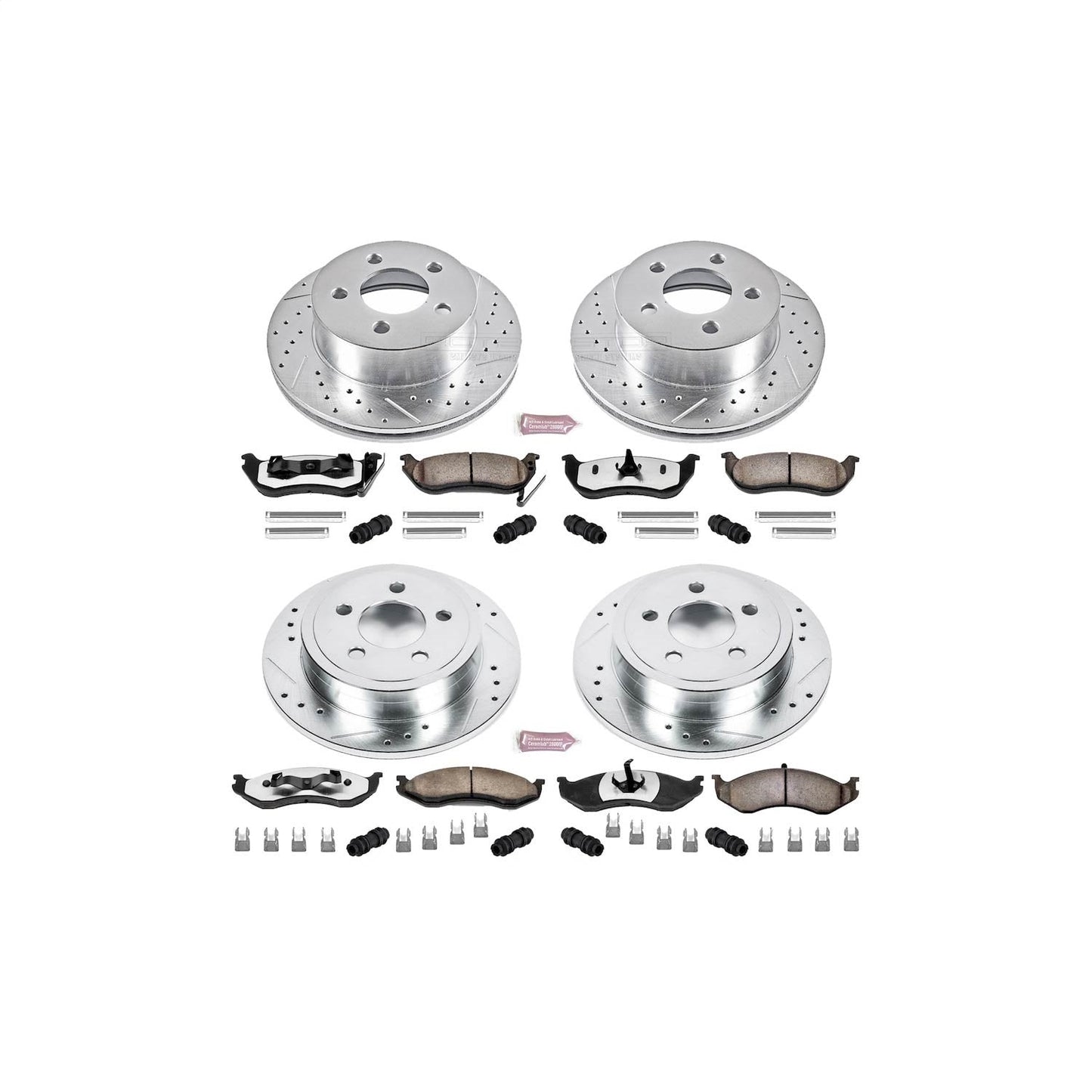PowerStop Front & Rear Z36 Truck & Tow Brake Kit | Jeep Wrangler (03-06) (K2154-36)