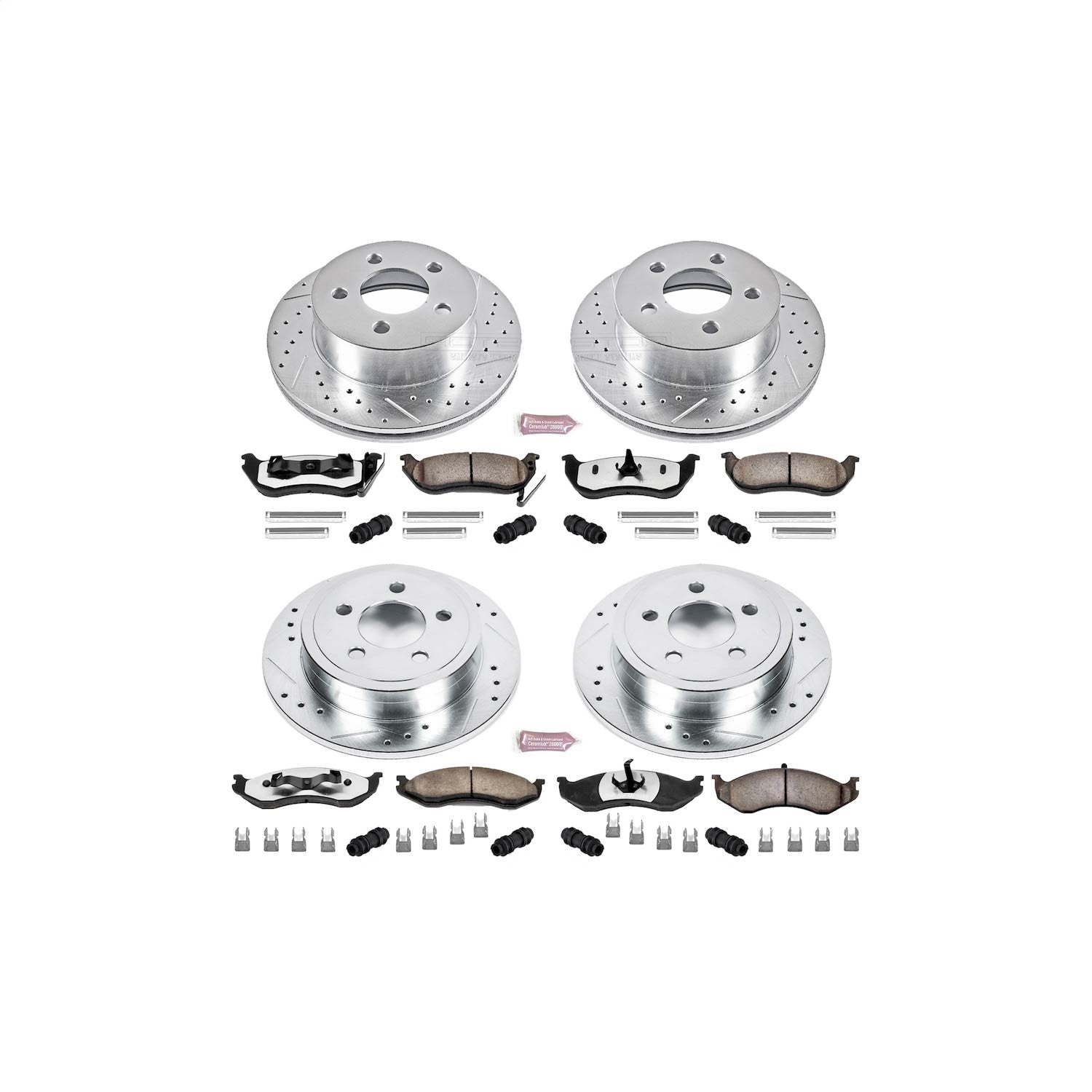 PowerStop Front & Rear Z36 Truck & Tow Brake Kit | Jeep Wrangler (03-06) (K2154-36)