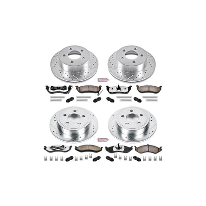 PowerStop Front & Rear Z36 Truck & Tow Brake Kit | Jeep Wrangler (03-06) (K2154-36)