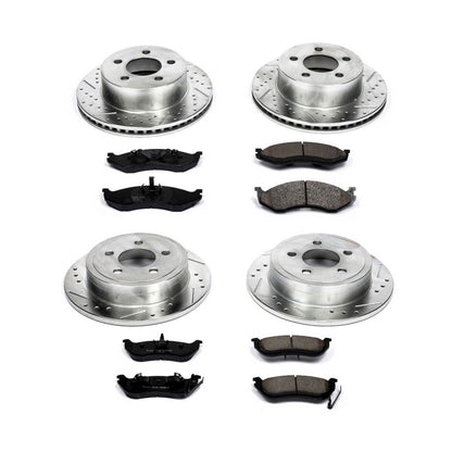 PowerStop Front & Rear Z23 Evolution Sport Brake Kit | Jeep Wrangler (03-06) (K2154)