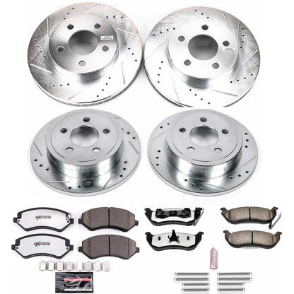 PowerStop Front & Rear Z36 Truck & Tow Brake Kit | Jeep Liberty (03-07) (K2162-36)