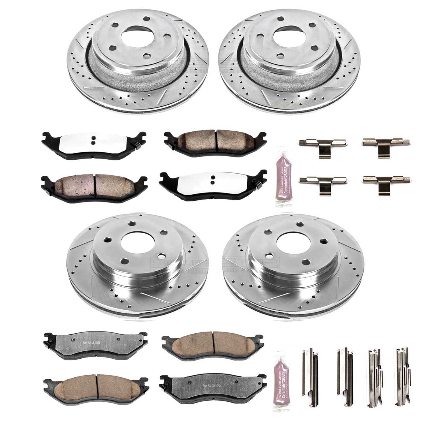 PowerStop Front & Rear Z36 Truck & Tow Brake Kit | Dodge Durango (04-06) (K2166-36)