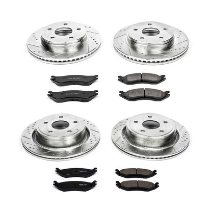 PowerStop Front & Rear Z23 Evolution Sport Brake Kit | Dodge Durango (04-06) (K2166)