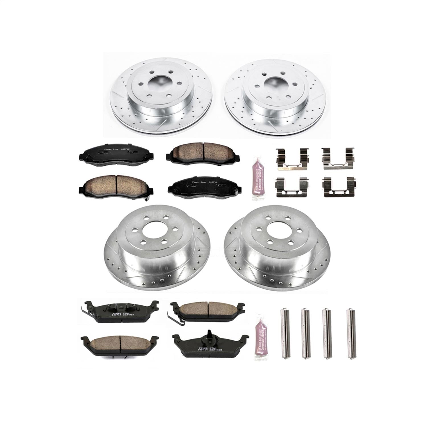 PowerStop Front & Rear Z23 Evolution Sport Brake Kit | Dodge Dakota (03-04) (K2188)