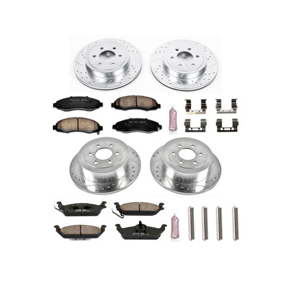 PowerStop Front & Rear Z23 Evolution Sport Brake Kit | Dodge Dakota (03-04) (K2188)