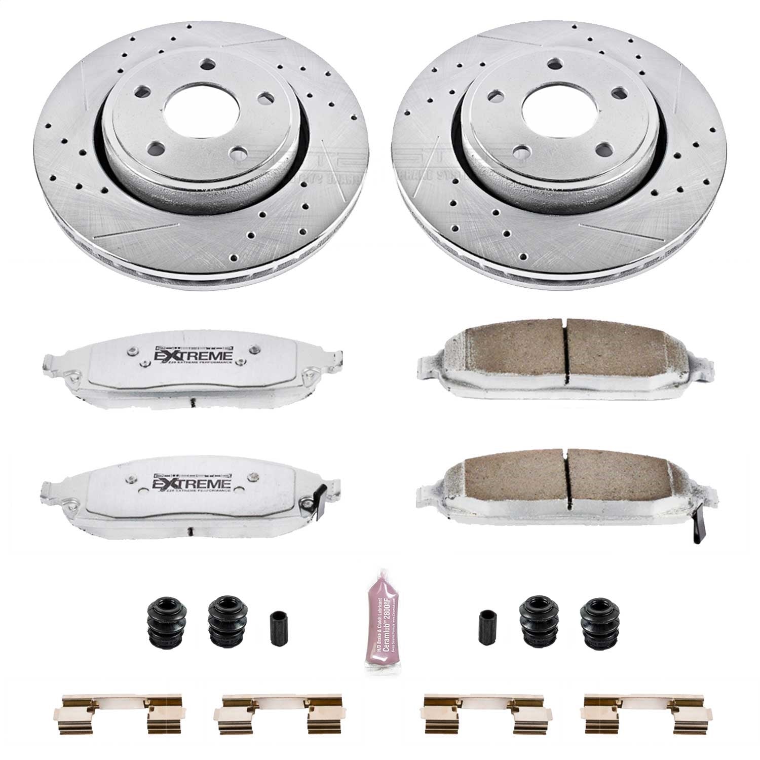 PowerStop Front Z26 Street Warrior Brake Kit | Jeep Commander (06-10) (K2219-26)