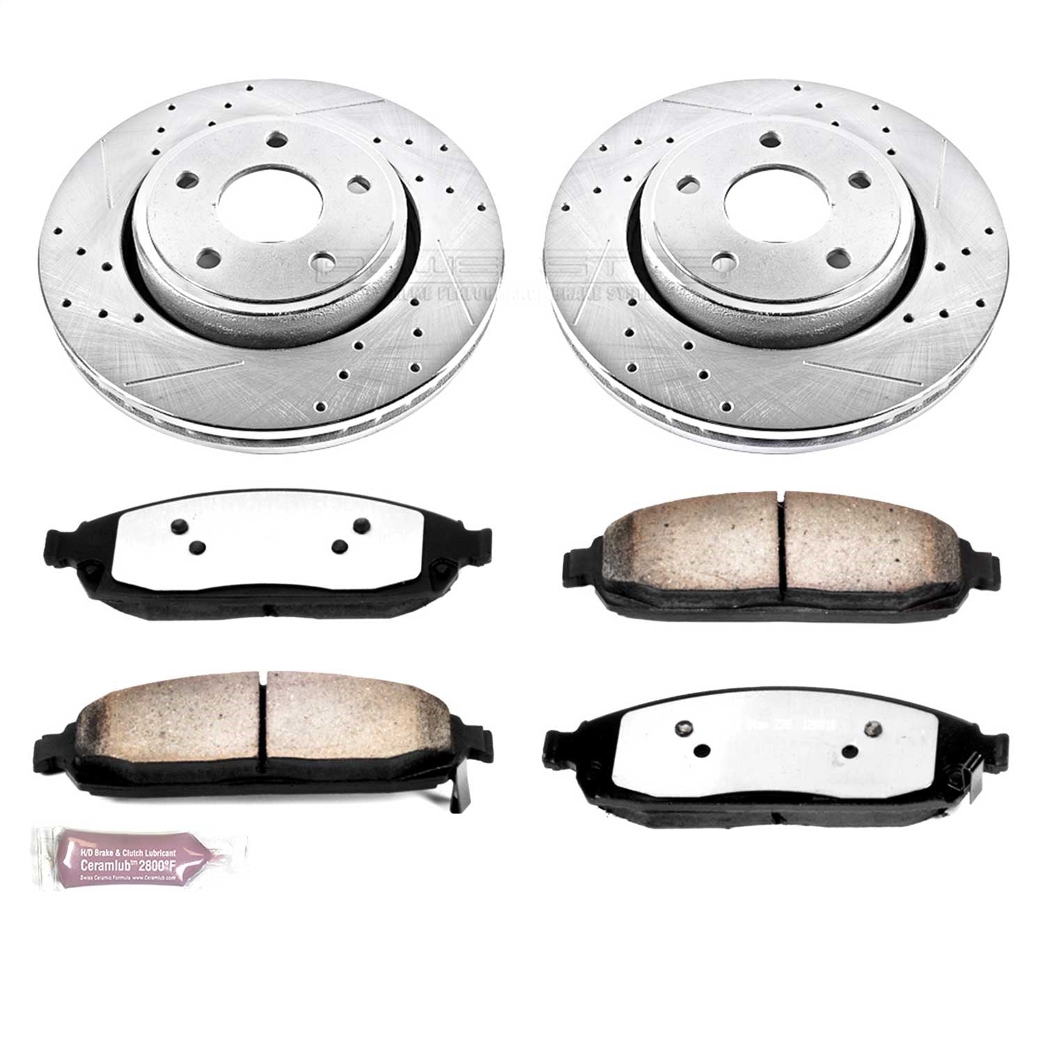 PowerStop Front Z36 Truck & Tow Brake Kit | Jeep Commander (06-10) (K2219-36)