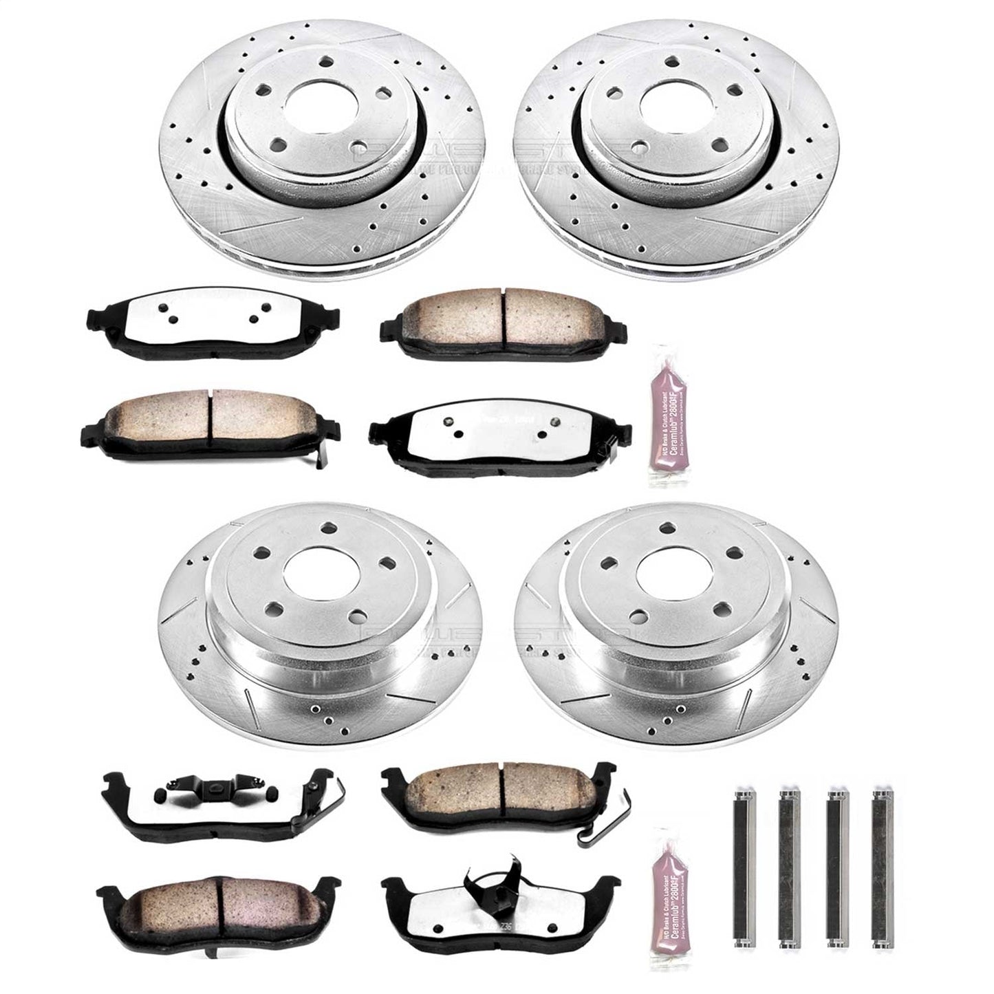 PowerStop Front & Rear Z36 Truck & Tow Brake Kit | Jeep Commander (06-10) (K2220-36)