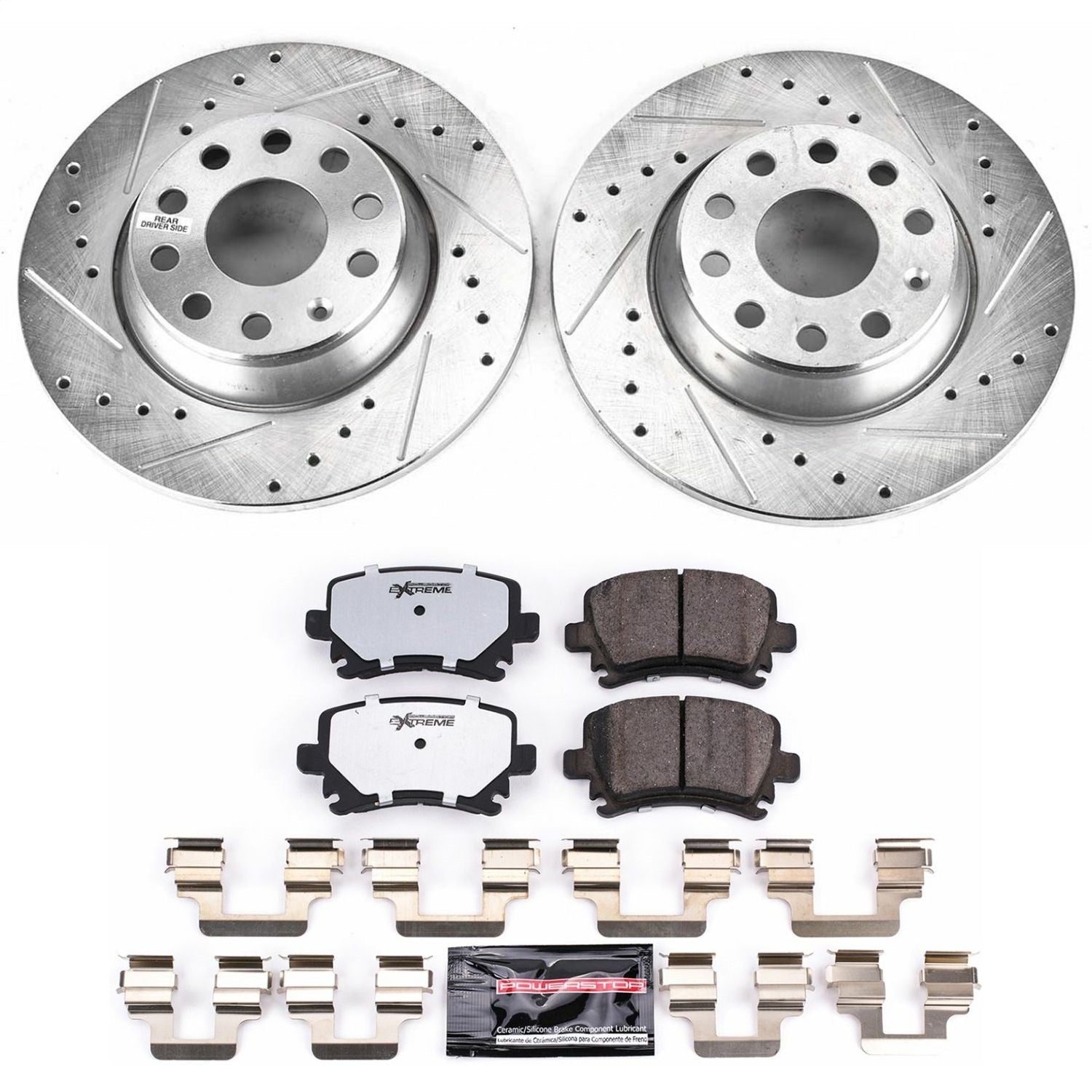 PowerStop Rear Z26 Street Warrior Brake Kit | Audi A3 (06-09) (K2261-26)