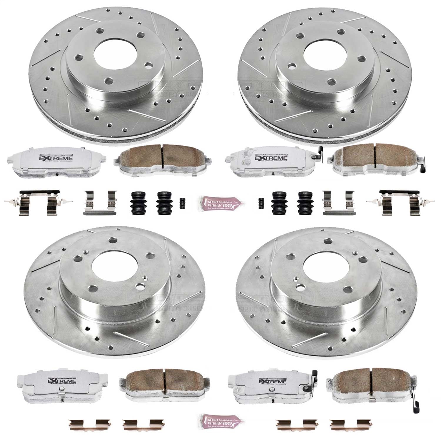 PowerStop Front & Rear Z26 Street Warrior Brake Kit | Infiniti I30 (00-01) (K2281-26)
