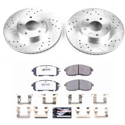 PowerStop Front Z26 Street Warrior Brake Kit | Infiniti I35 (02-04) (K2282-26)