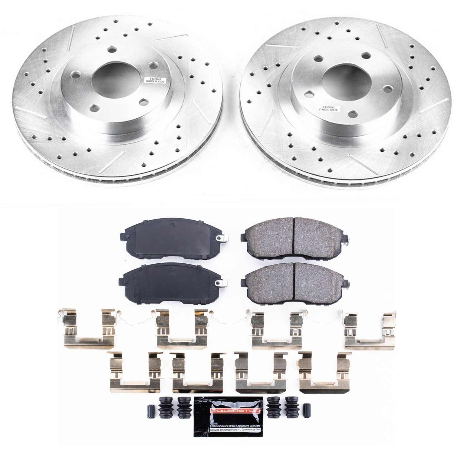 PowerStop Front Z23 Evolution Sport Brake Kit | Infiniti I35 (02-04) (K2282)