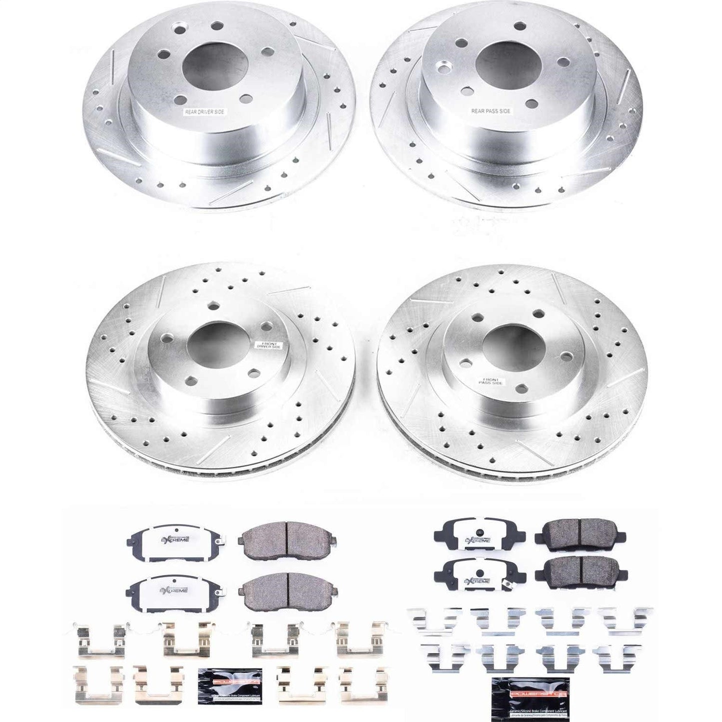 PowerStop Front & Rear Z26 Street Warrior Brake Kit | Nissan Altima (02-06) (K2283-26)