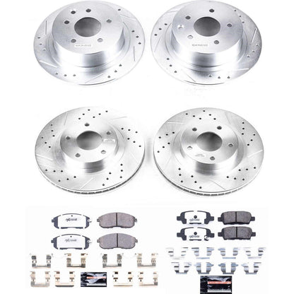PowerStop Front & Rear Z26 Street Warrior Brake Kit | Nissan Altima (02-06) (K2283-26)