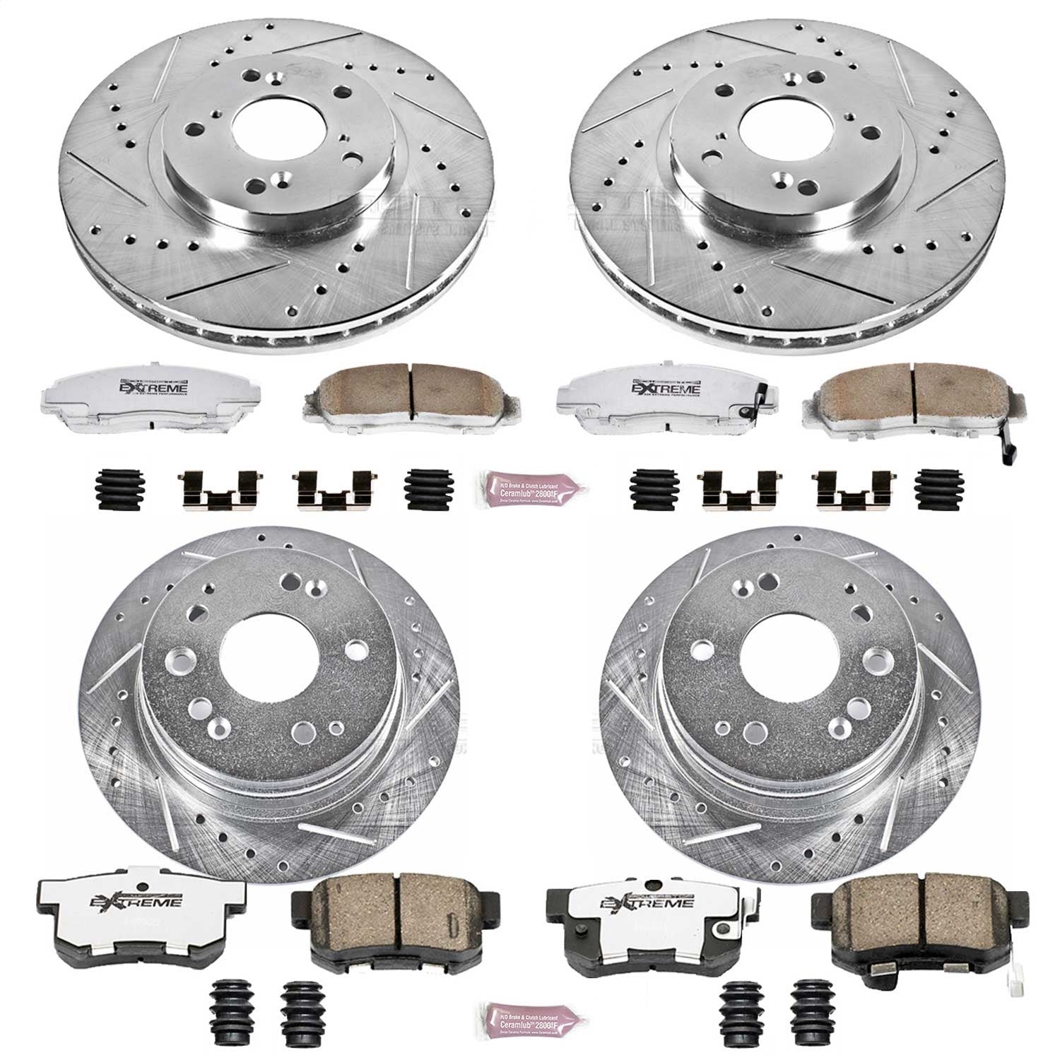 PowerStop Front & Rear Z26 Street Warrior Brake Kit | Acura CL (01-03) (K2296-26)