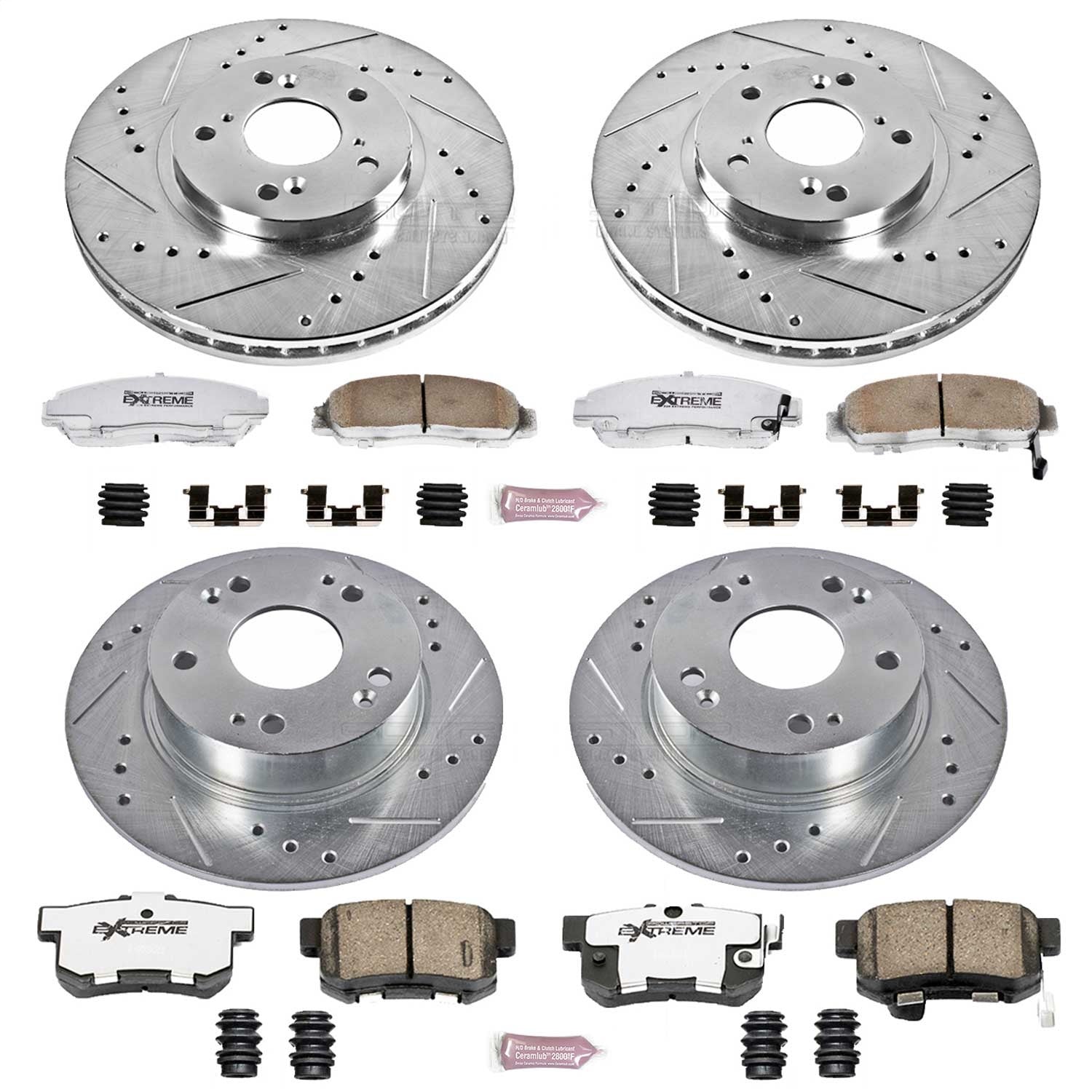 PowerStop Front & Rear Z26 Street Warrior Brake Kit | Acura TSX (04-08) (K2297-26)