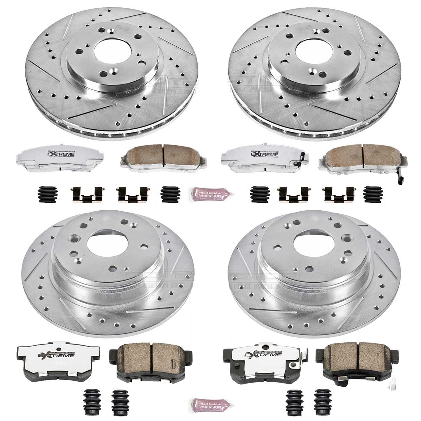 PowerStop Front & Rear Z26 Street Warrior Brake Kit | Acura TL (04-08) (K2298-26)